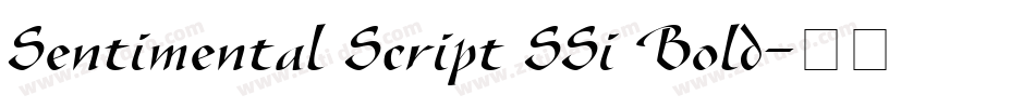 Sentimental Script SSi Bold字体转换